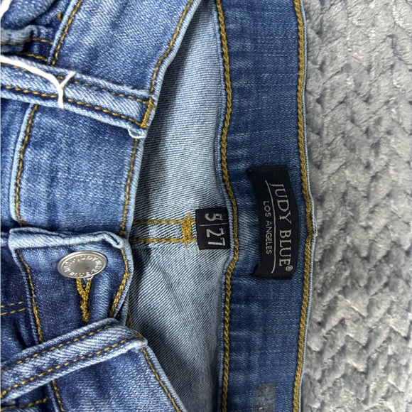 Judy Blue Women's Distressed Bootcut Jeans - Blue - Picture 3 of 6